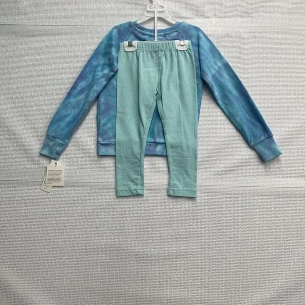 C&C CALIFORNIA 3T‎ Dreamer Blue Tie Dye Pullover Sweatshirt Pants Set